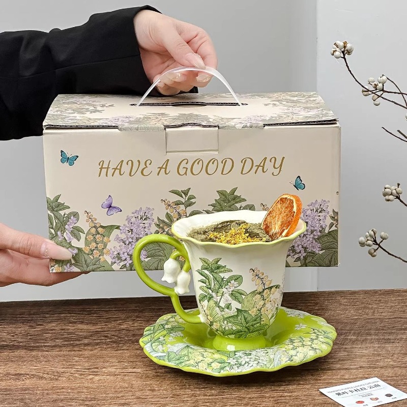 Coffee Tea Flask - طقم شاي بعد الظهر بتصميم زهرة