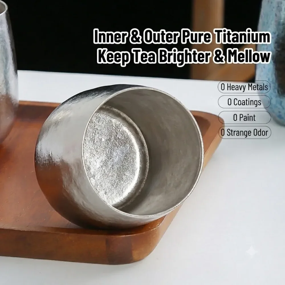 Coffee Tea Flask - كوب قهوة من التيتانيوم النقي مزدوج