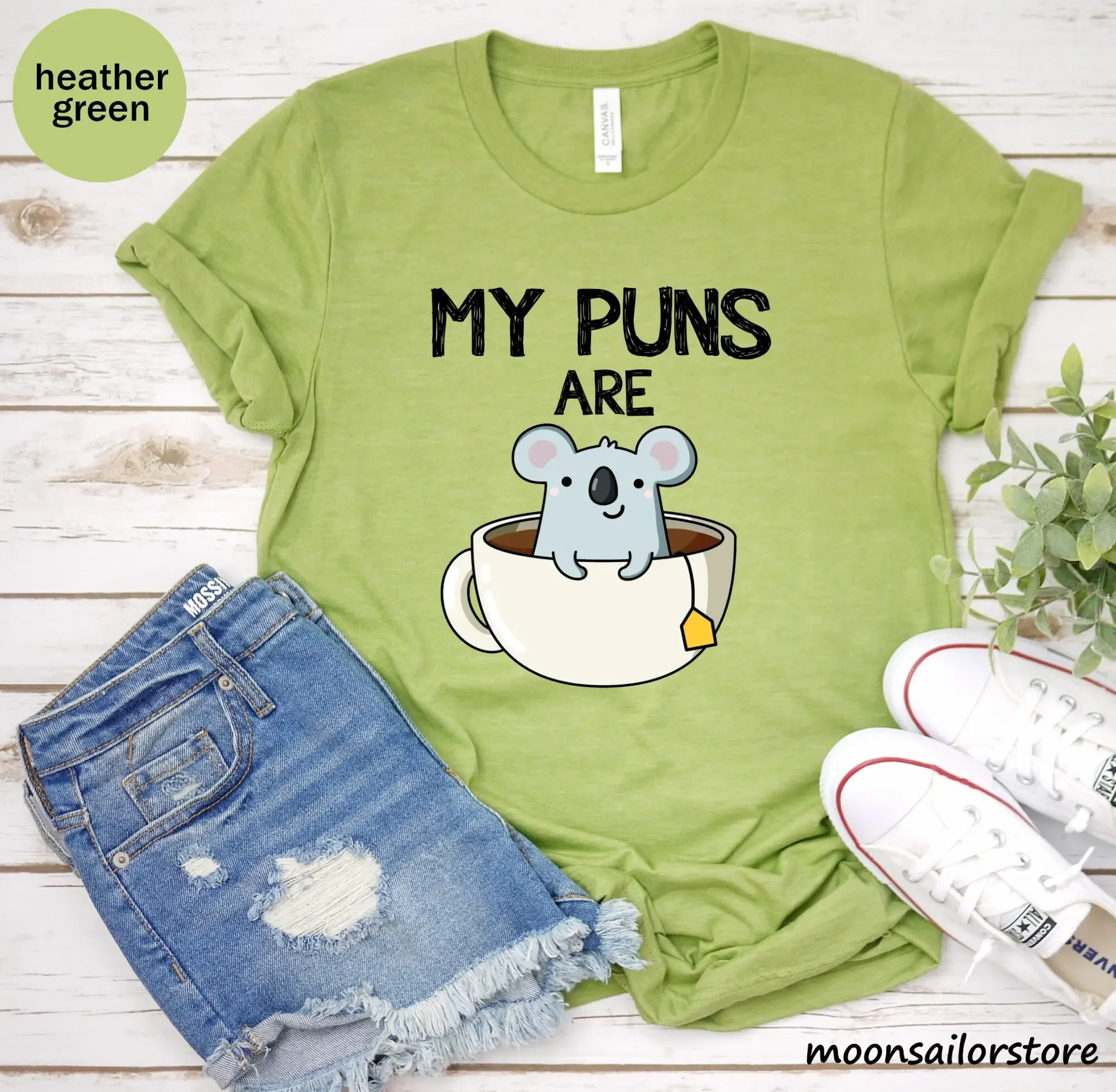 Coffee Tea Knits - تي شيرت My Puns Are Koala
