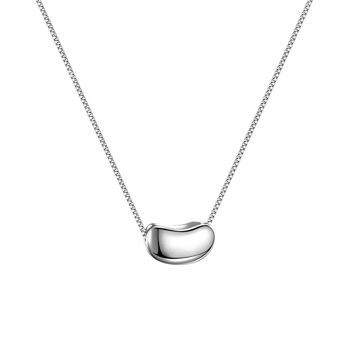 Coffee Tea Or Me - 925 فضة الفول قلادة قلادة Charm