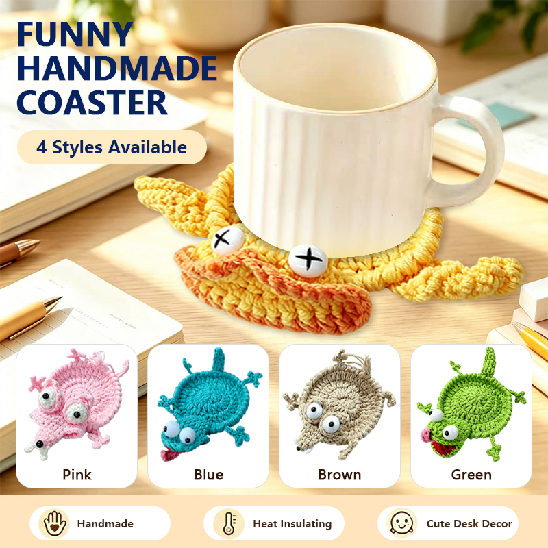 حامل أكواب حيوانات كروشيه لطيف - مراجعة Coffee Tea Knits وسعره