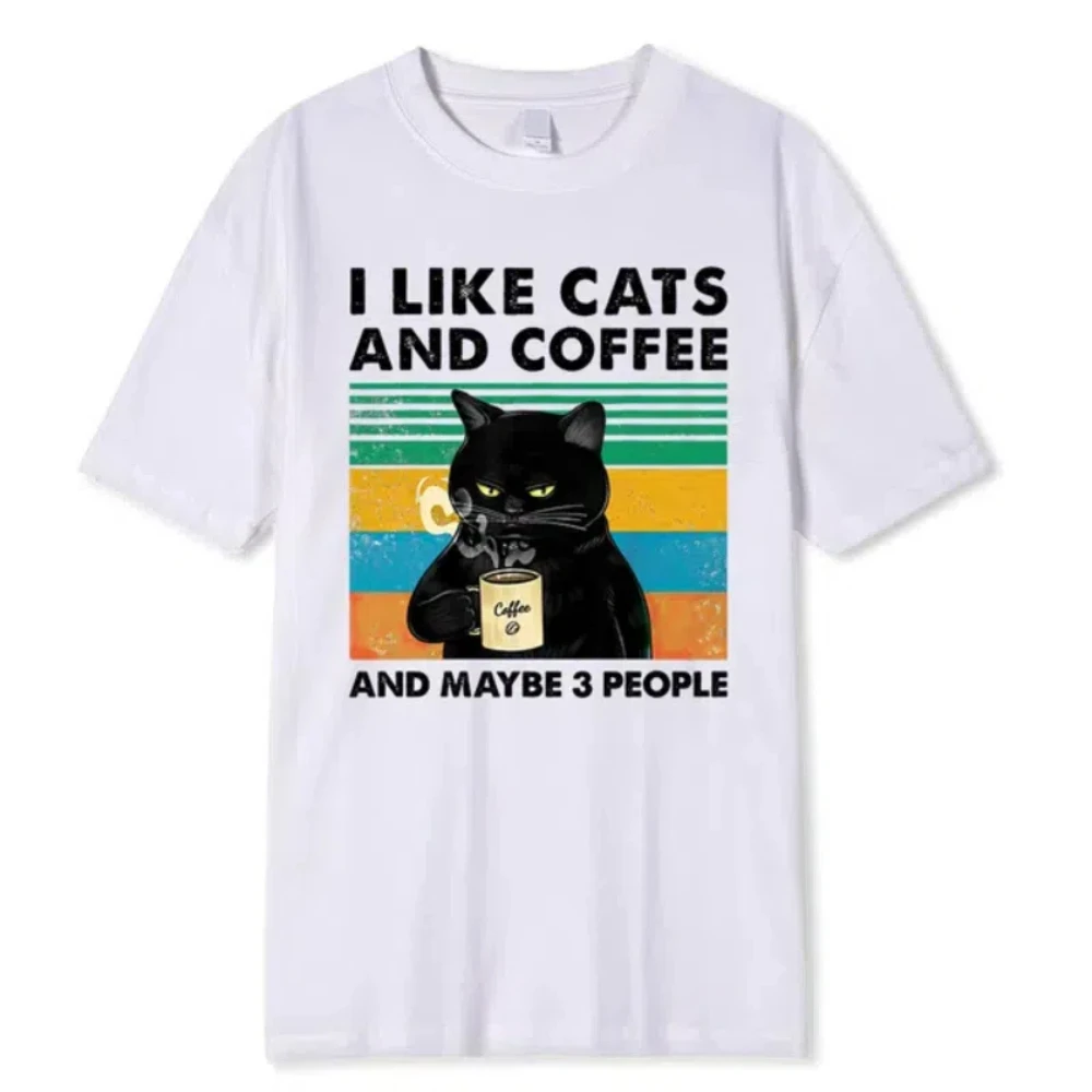 تي شيرت مطبوع عليه I Like Cats - مراجعة Coffee Tea Weight Loss وسعره