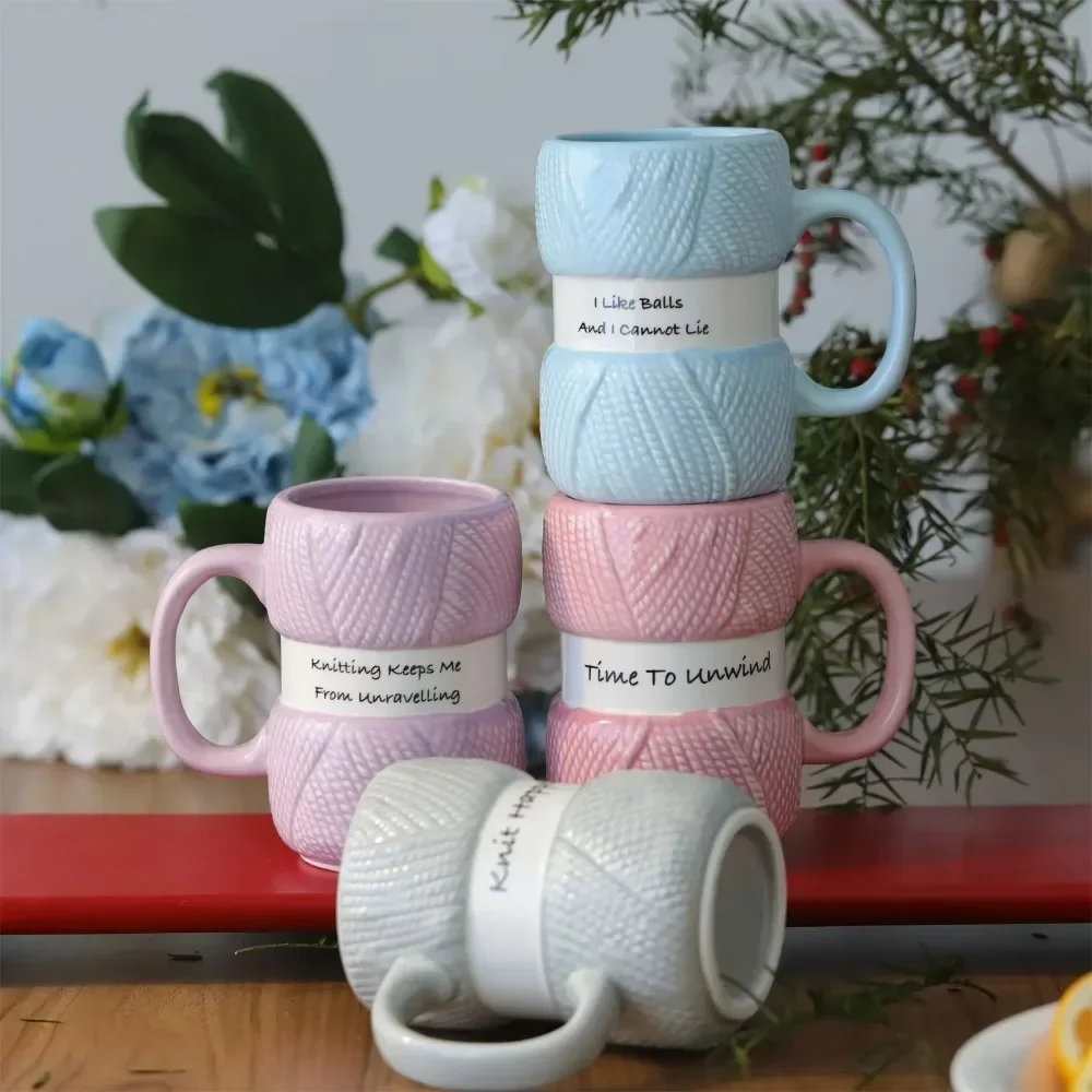 كوب قهوة من السيراميك بنمط ساخ - مراجعة Coffee Tea Knits وسعره