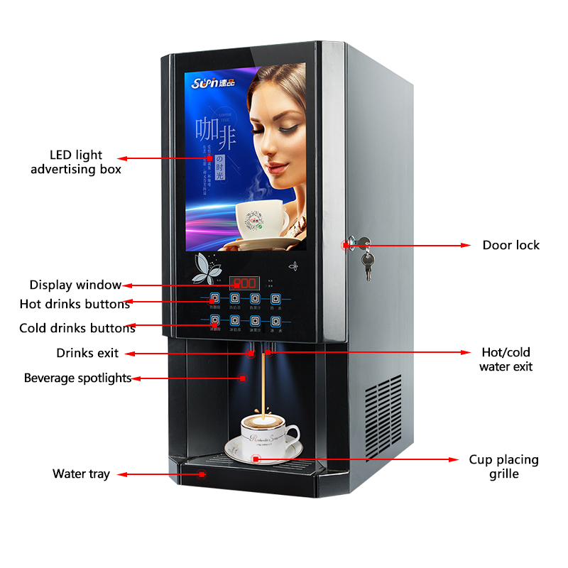 ماكينة قهوة فورية 30SCW-8 هوت  - مراجعة Coffee Tea Machine وسعره