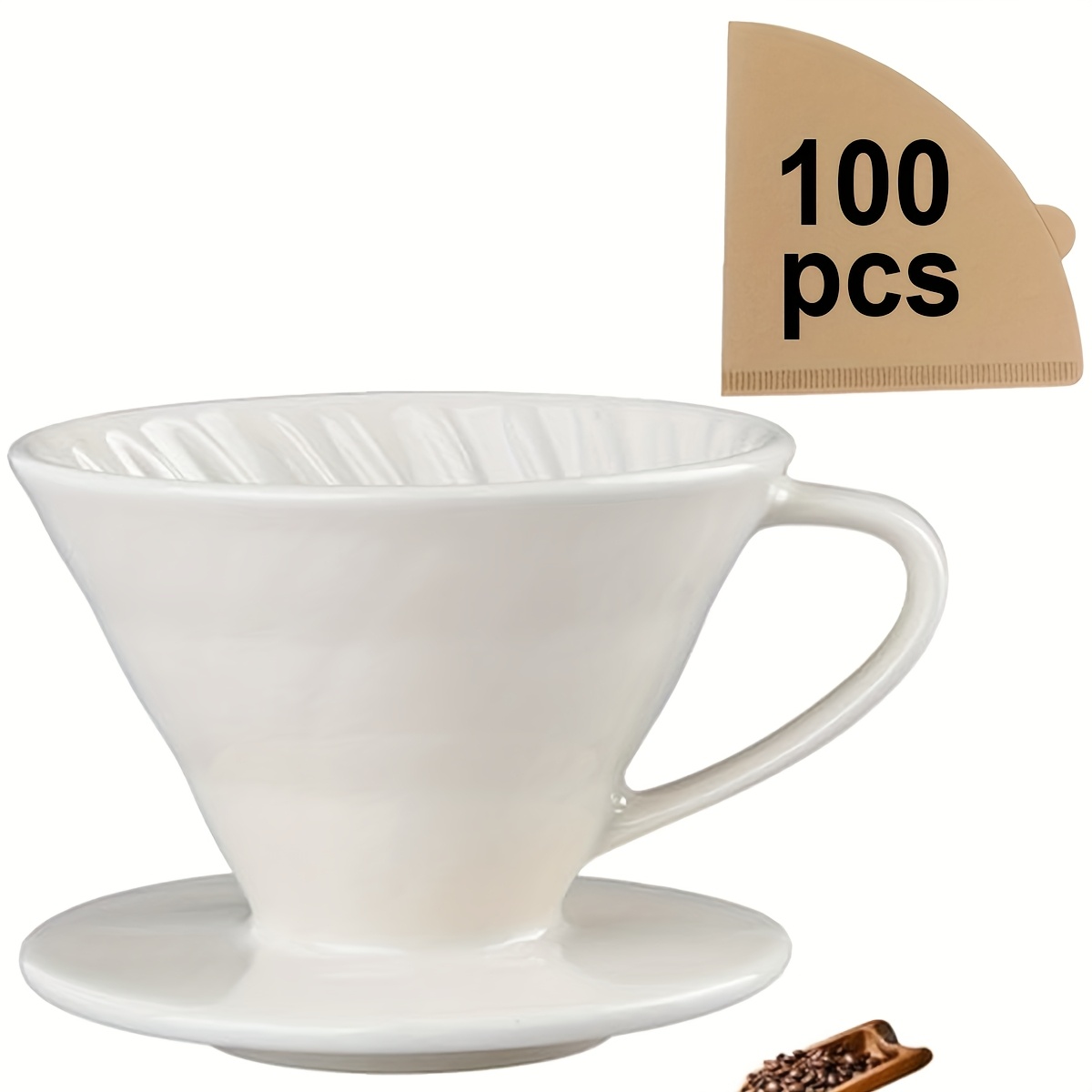 صب فوق صانع القهوة، منقط فلتر  - مراجعة Coffee Tea Paper Cups وسعره