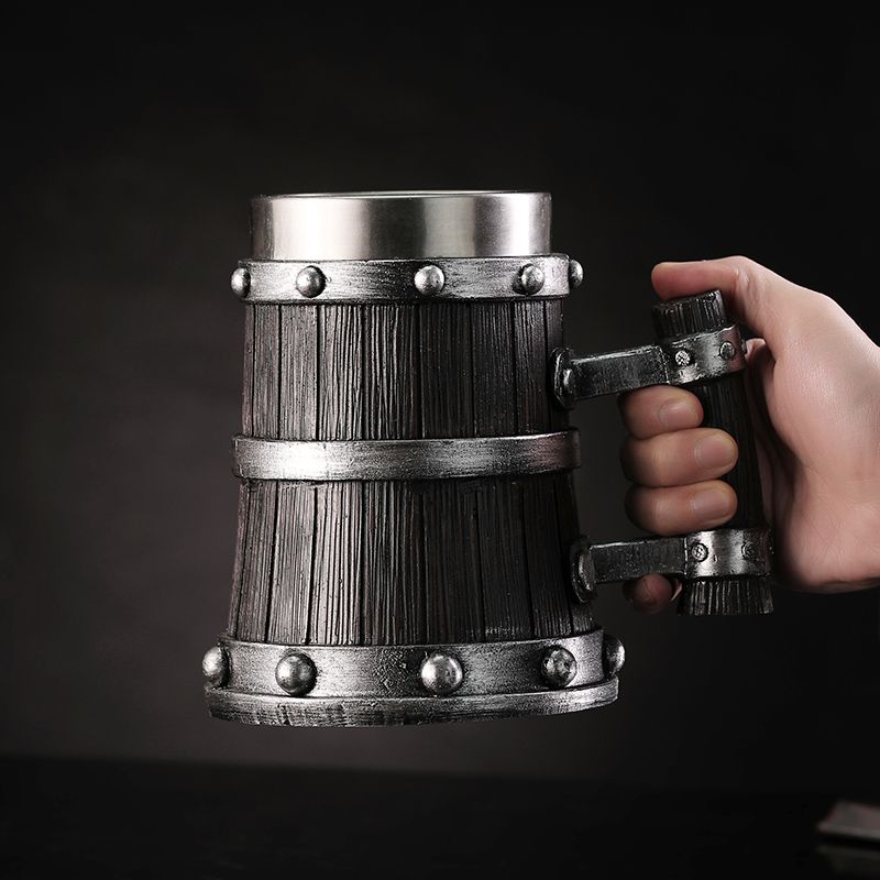 كوب بيرة بتصميم خشبي من الراتن - مراجعة Coffee Tea Flask وسعره