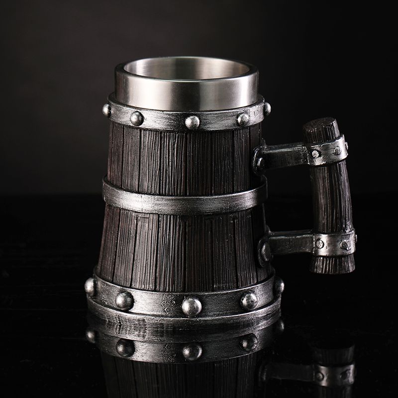 كوب بيرة بتصميم خشبي من الراتن - مراجعة Coffee Tea Flask وسعره