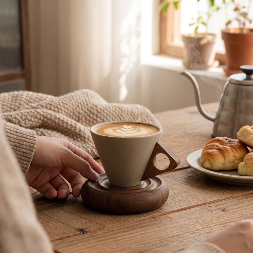 كوب سيراميك خشن مثلث الشكل بتص - مراجعة Coffee Tea Flask وسعره
